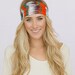 Feather Headband Wide Chiffon Bohemian Hippie Head Wrap in Browns, Teals, and Oranges Hair Accessories (HB-WDE100D)