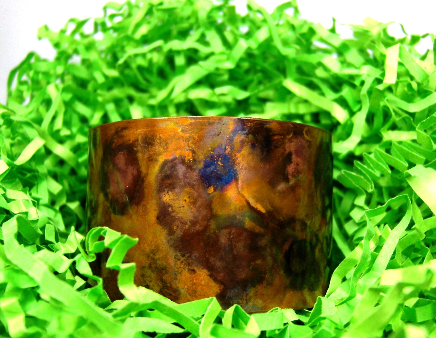 Iridescent Flame Painted Cuff 6 x 1 9/16inch