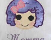 Lalaloopsy inspired applique T-shirt/lalaloopsy tshirt/lalaloopsy birthday/lalaloopsy party/lalaloopsy dress