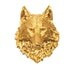 The Dexter - Gold  Resin Wolf Head- Resin White Faux Taxidermy- Chic & Trendy