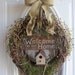 Bird House Wreath - Welcome Wreath - Berry Wreath - Summer Wreath - Spring Wreath