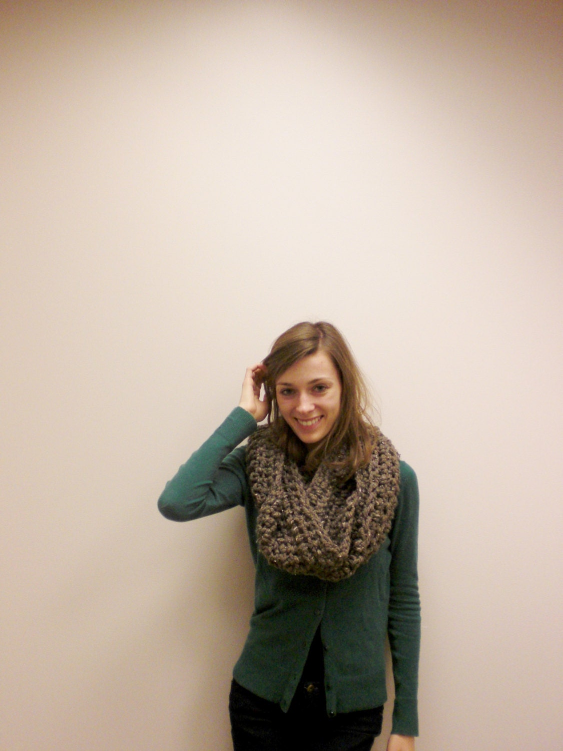 The Belgian Hare Chunky Knit Infinity Scarf // Choose Your Own Color // Wool Blend