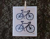 Twin Bikes - Digital Print - 5x7 - Cardlarkie