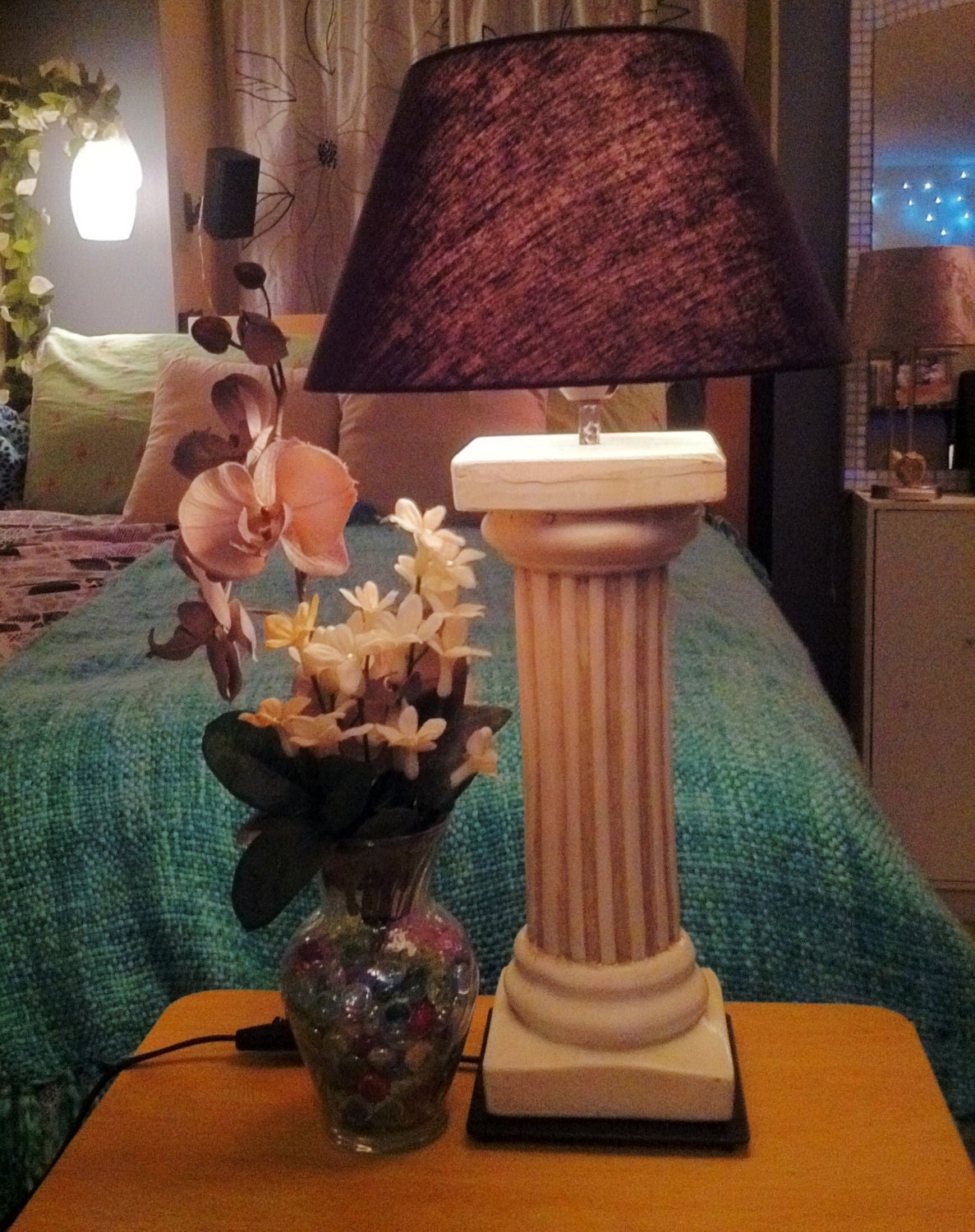 Elegant Handmade Pillar / Column Table Lamp - Home Decor
