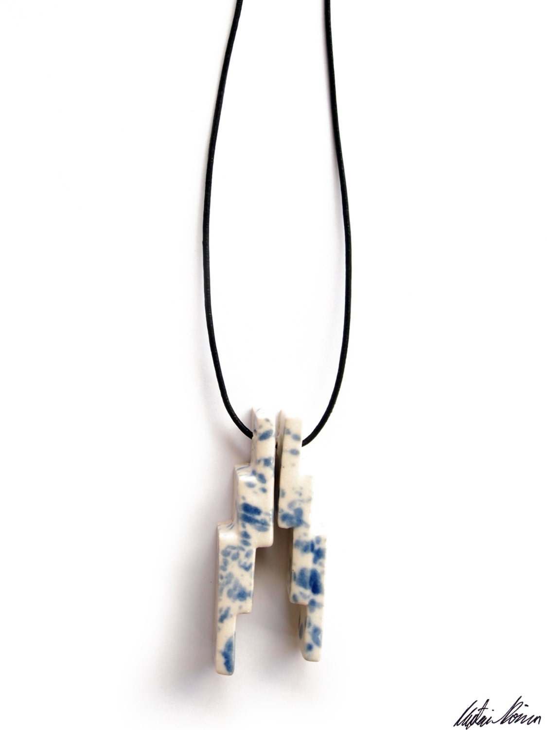 Handmade Ceramic Splash Flash Necklace