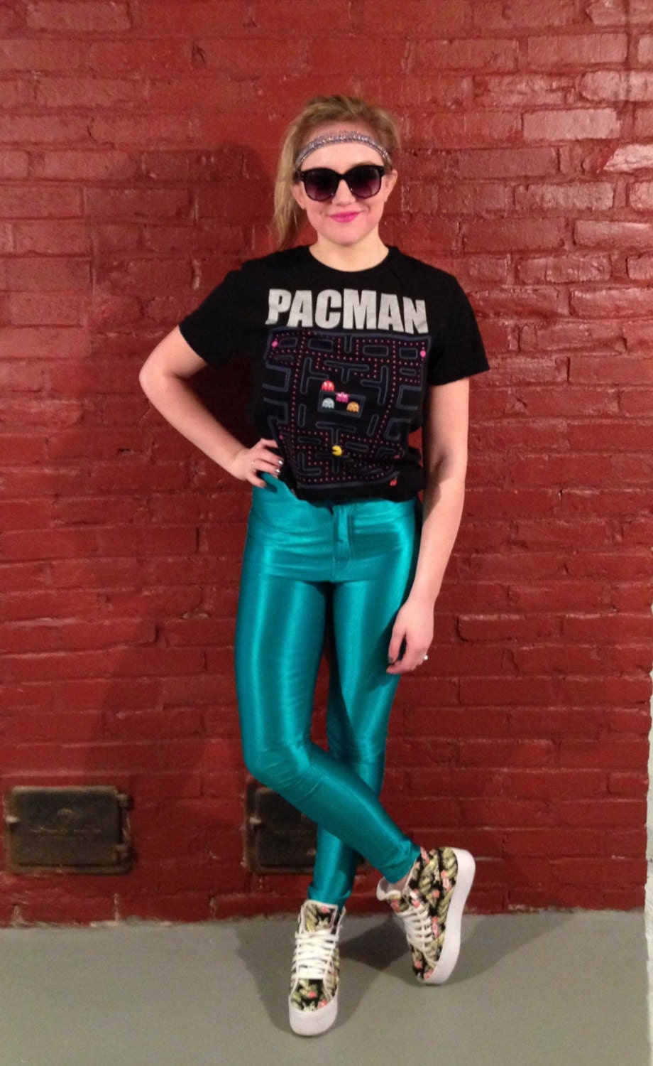Black Pacman Graphic Print Short Sleeve T-shirt