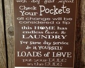 Laundry room subway art wash dry fold repeat wall sign home gift