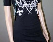 Mayhem Heavy Metal Lace Off Shoulder Ribbon Dress