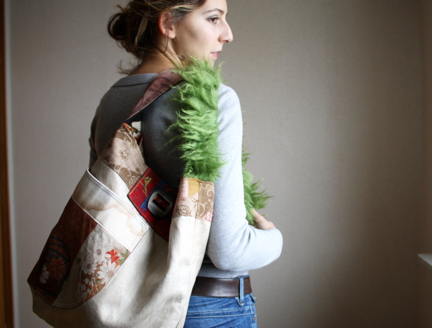 Bird of Paradise, a Women's Fiber-Art Messenger Bag