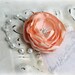 Bridal Jewelry Bracelet  - Peach Flower Corsage Bracelet - Bridesmaids Gifts - Unique Statement Jewelry - Spring Summer Wedding