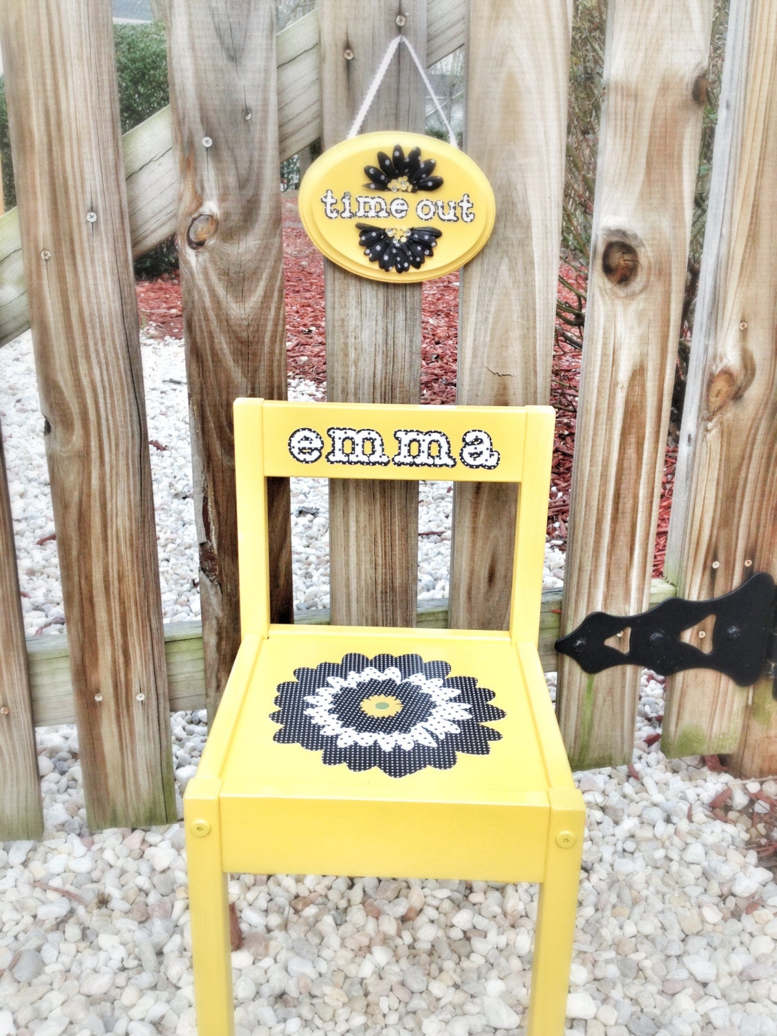 Polka Dot Daisy Time Out Chair -