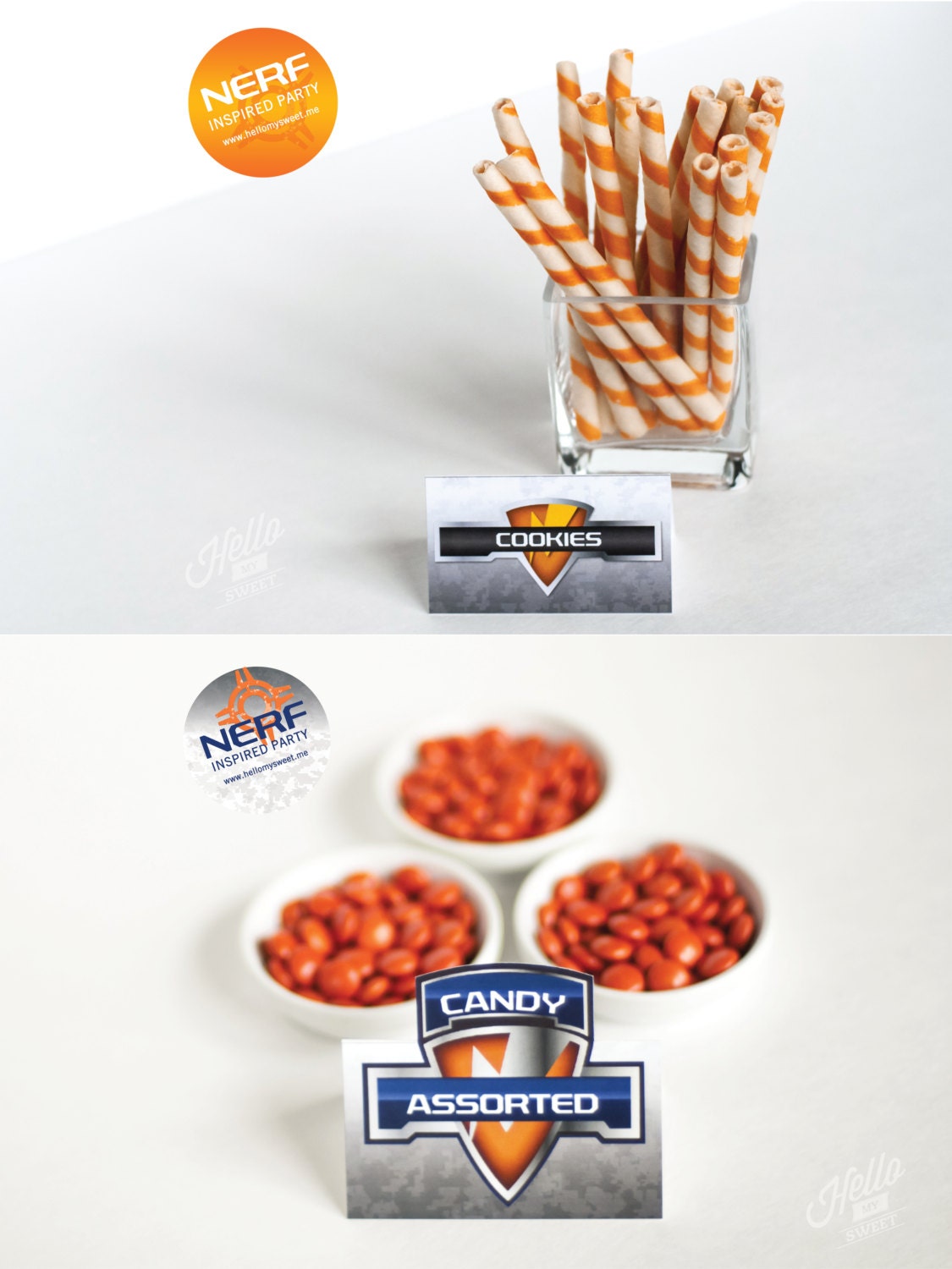 Nerf Party - Printable Birthday Party Decorations - Full Set