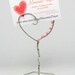 Wedding Table Number Holders Wire Hearts with Custom Beading in Any Colors