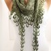 Lace Scarf - Shawl- Headband Cowl with Lace Edge