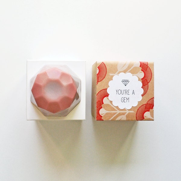 Blushing Phoenix Jewel Soap (VICE) Lychee, Oolong Tea, Palmarosa & Vetiver - You're A Gem