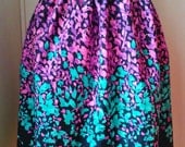 MADE TO MEASURE 1950's/1960's vintage inspired high waisted full skirt. Cascading floral print