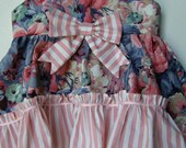 Custom Baby Summer Sundress Size 3 months pink and blue