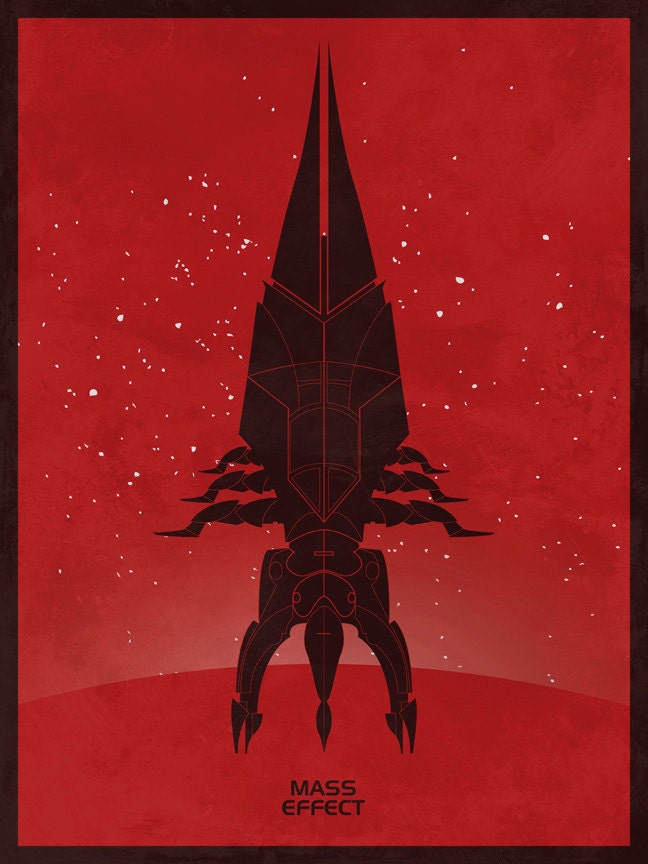 Mass Effect, Reaper, Video Games, Poster, Art Print, 18 x 24