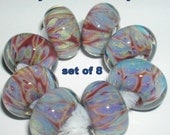 Beau Hawn GLASSADDICT Handmade Lampwork Boro Glass Artisan Beads borosilicate bead FIVE ELEMENT Swirls