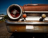rusted car, graffiti art,  4-pack card set - 2 per design - photography art blank cards