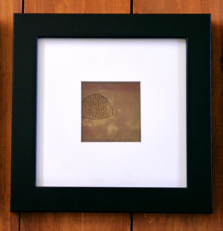 The Hive painted Impossible Project Polaroid Instant Film Photograph original framed