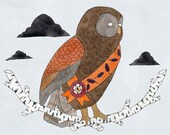 Pageant of Feathers  8x10 owl print