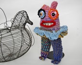 Crash It Kim Crocheted OOAK Monster Sculpture