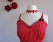 Red Hot reconstructed vintage slipdress