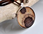 Lotus Mandala Sterling Silver Plated Pendant Necklace