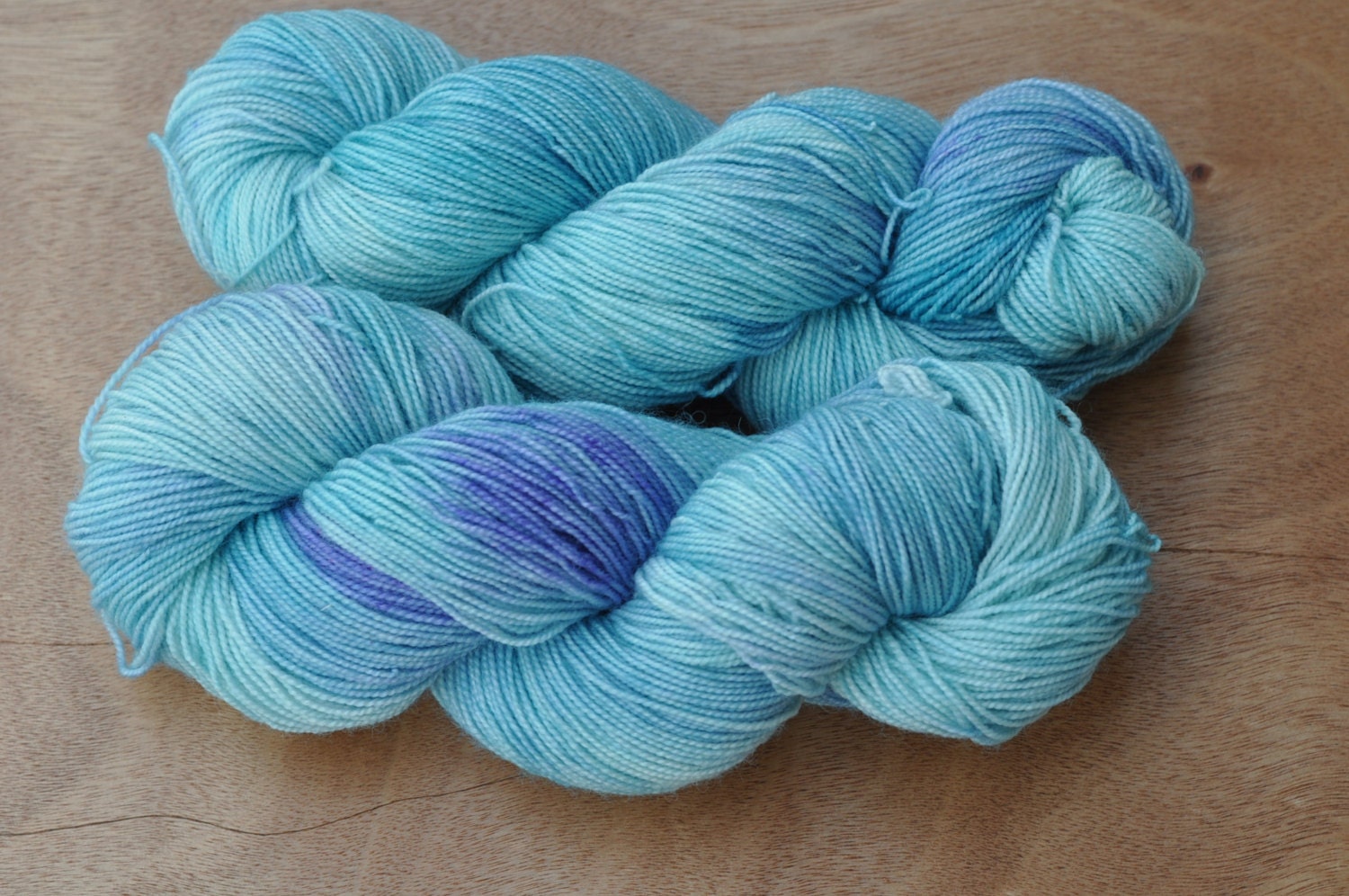 Hand Dyed BFL/Nylon Superwash Sock Yarn - A Sleepy Sea