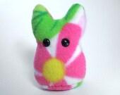 Weird Plush -- Flower Something -- Pink and Green Stuffed Monster
