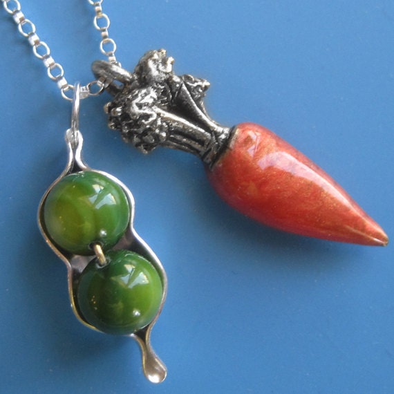 Peas and Carrots Necklace