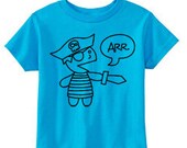 SALE/Size 5/6 Teal Arr Pirate Rabbit Skins Kid Tee