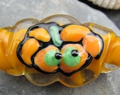 Peter pumpkin pocket friend lampwork focal bead