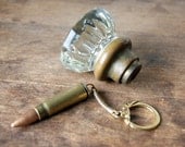 Bullet Keychain, vintage bullet, vintage brass keychain, eco friendly, men, unisex, Father's Day Gift, gift under 20