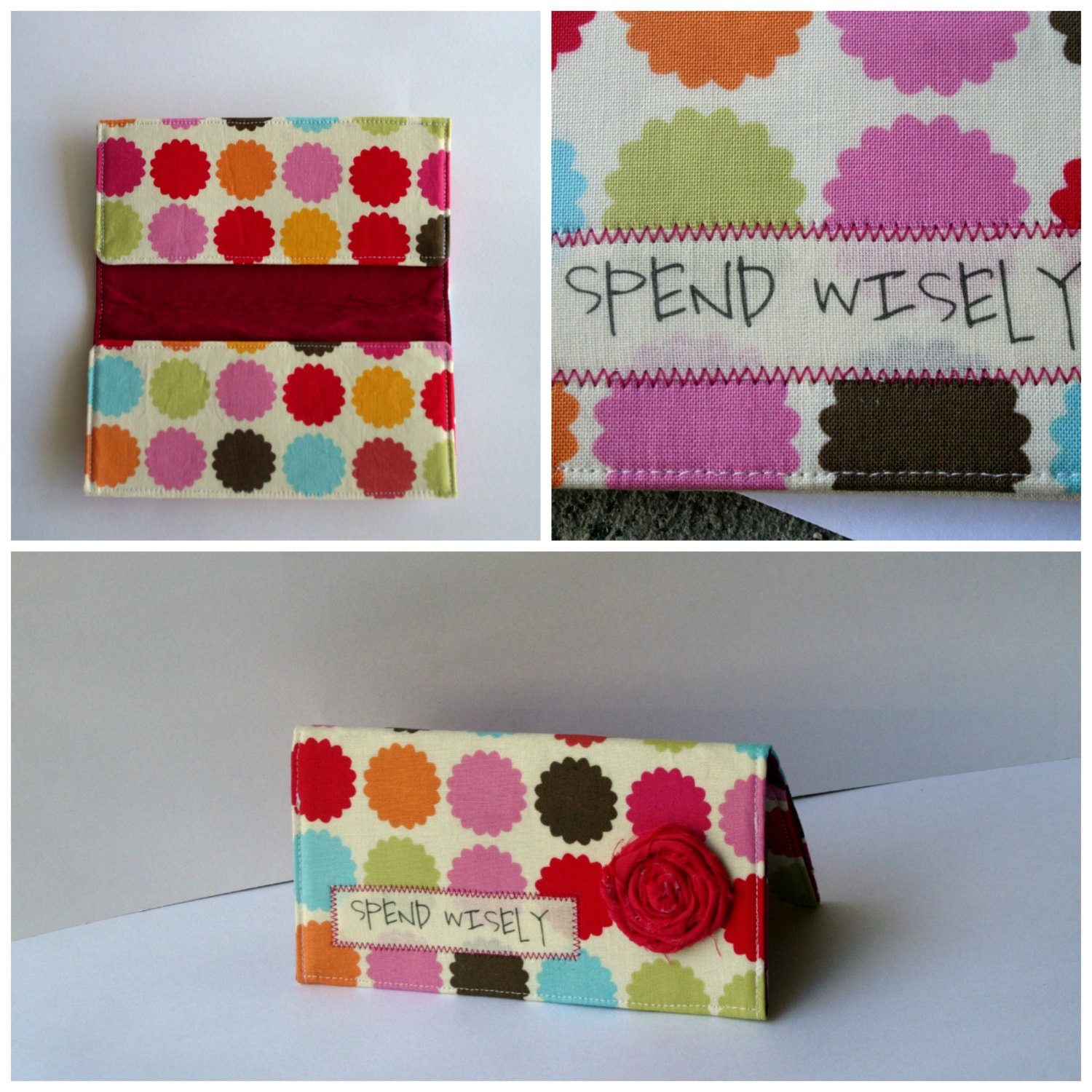 Fabric checkbook cover-free shipping