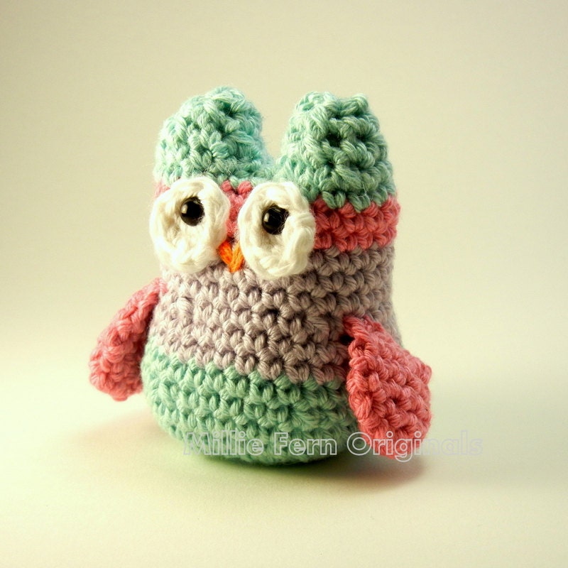 Owl Plush Crochet Small Cotton Toy