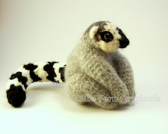 Ring Tail Lemur Crochet Plush Toy  Custom