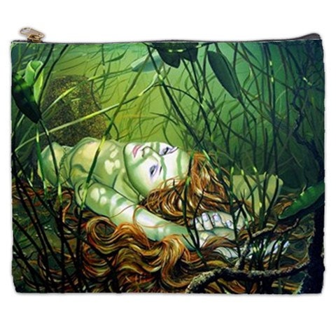 RW2 Mermaid Zippered Bag Double Sided Pouch Art by Robert Walker