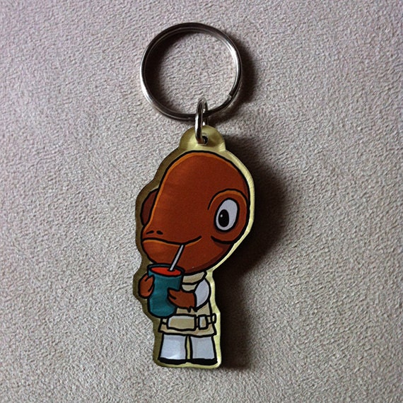 Ackbar drinking a Slurpee Key chain