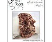 Wide Large African Sunset Ripples Peyote Cuff / Bracelet  - A Sand Fibers For Personal/Commercial Use PDF Pattern