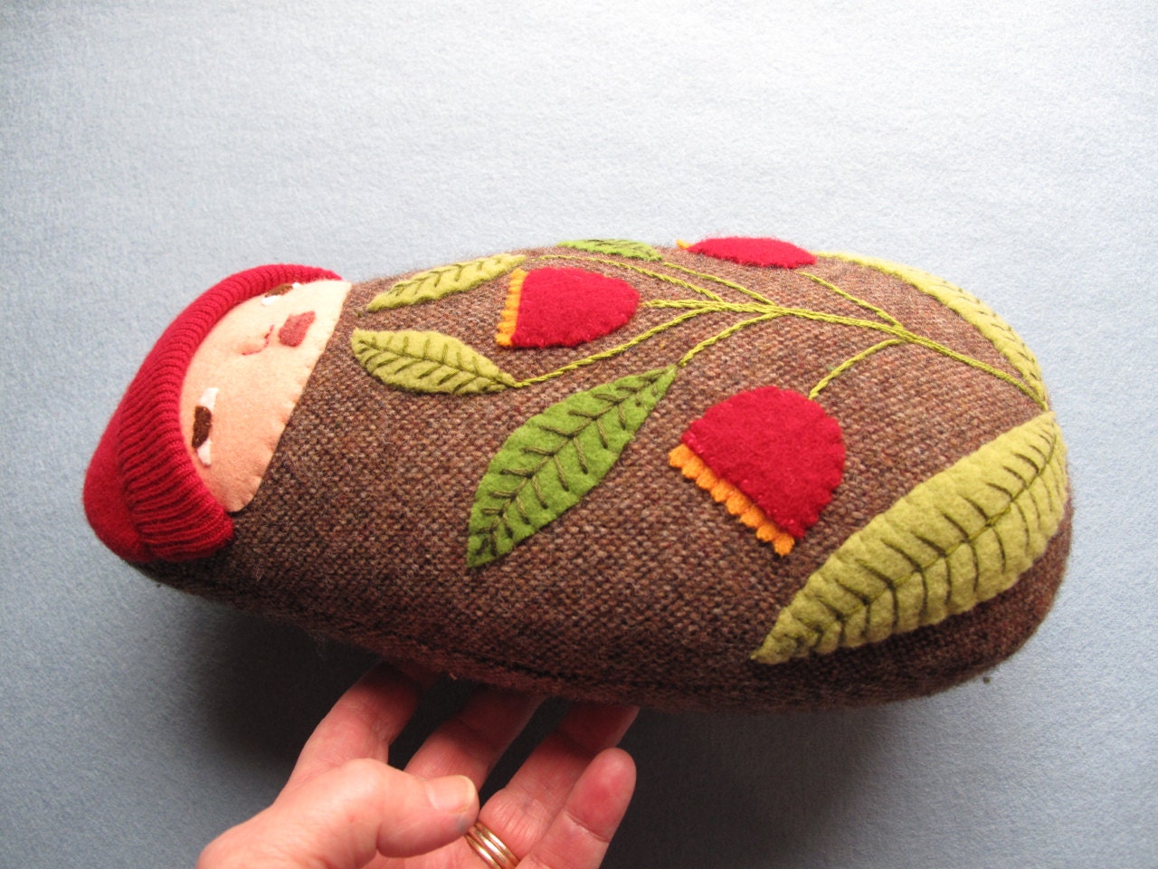 Swaddled Folk Art Baby