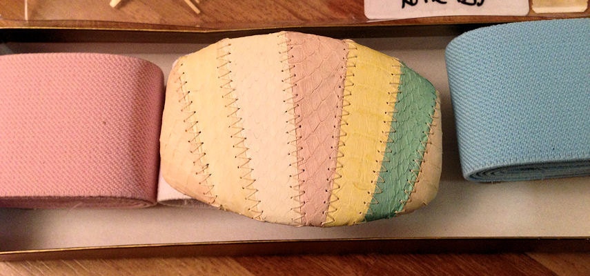Vintage 80s Pastel Elastic Belt Set