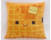 Decorative Pillow, Deluxe Kawaii Toy Pillow -Yummy Waffle