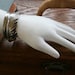 huge feather cuff - adjustable silver plated bracelet