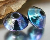 KILLERBEEDZ1 - Psyche - Bicone Lampwork Bead Set