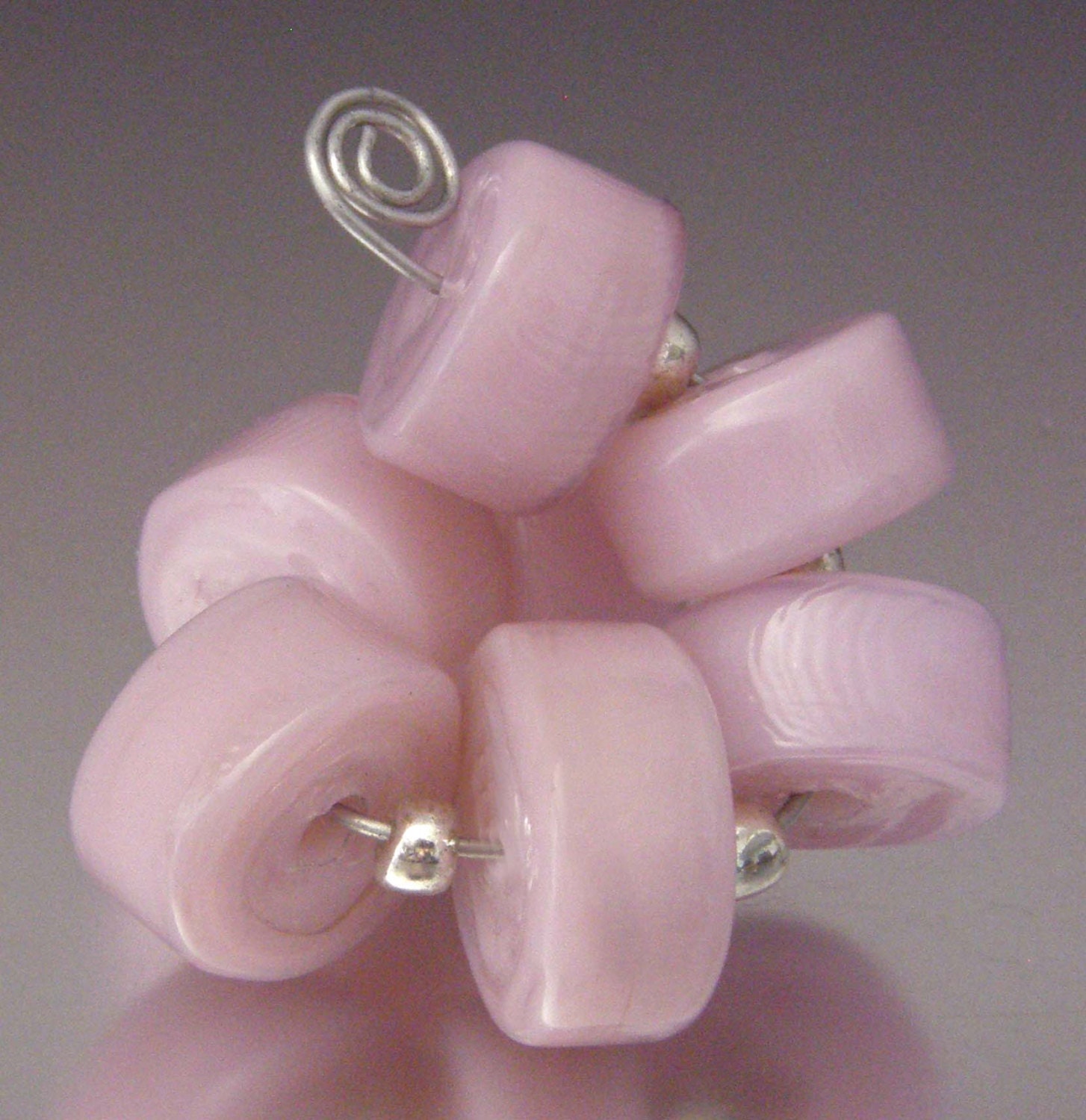 KILLERBEEDZ1 - Pinky - 7 Barrel  Lampworked Beads