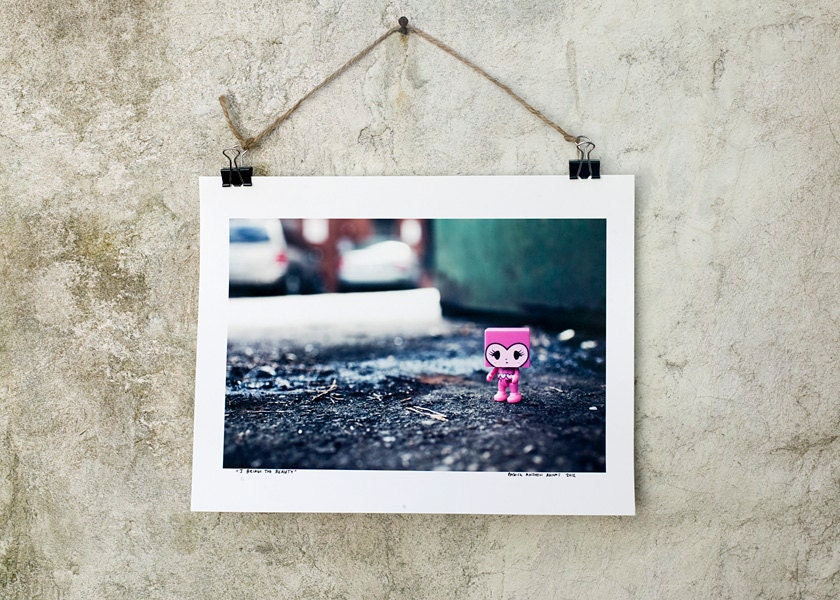 i brings the beauty - pink, vinyl toy, lips, 8x10, color, decor, nerd, toy photography, print, cute, fun