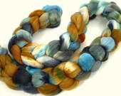 Day's End 'The Gauntlet'- Merino Tussah Silk combed top roving 4 oz wool spinning fiber weave felt