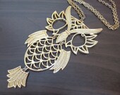 REDUCED Gold Owl Necklace